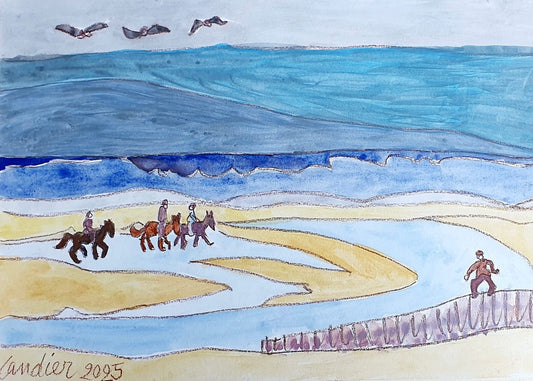 Chevaux sur la plage, 2025
