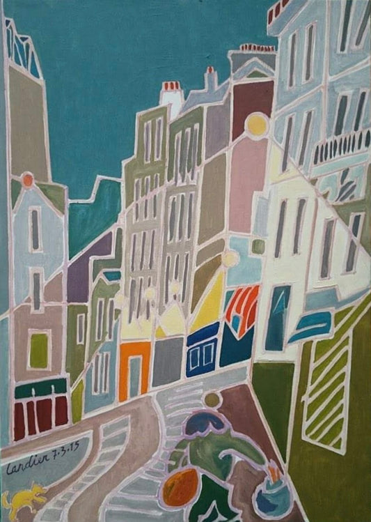 Rue Durantin, en rentrant de l'école, 2015