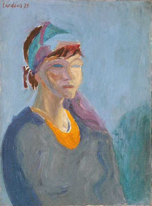 Romaine au foulard bleu 1975